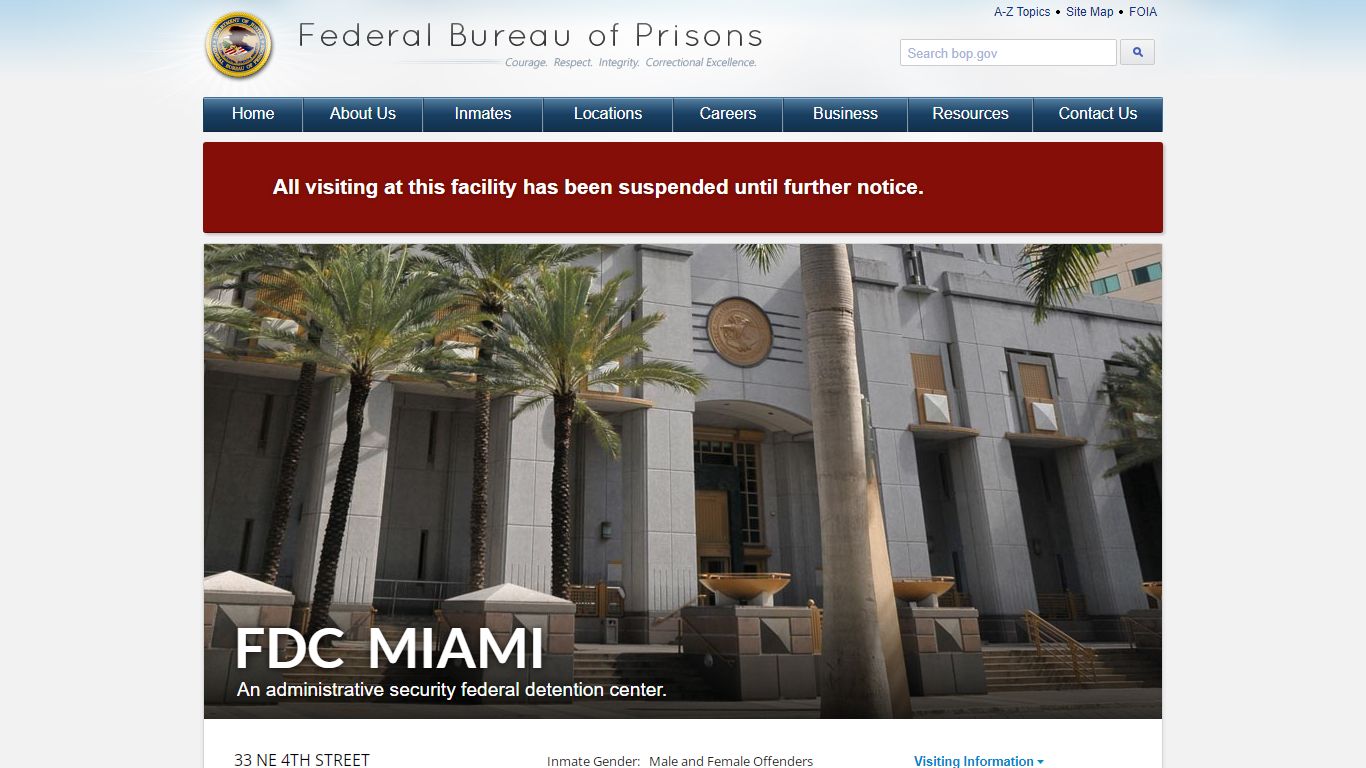 FDC Miami - Federal Bureau of Prisons